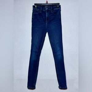 Abercrombie & Fitch Dark Blue the Simone super Skinny Jeans High Rise size 26